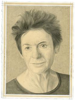 A drawing of Ursula Von Rydingsvard by Phong Bui