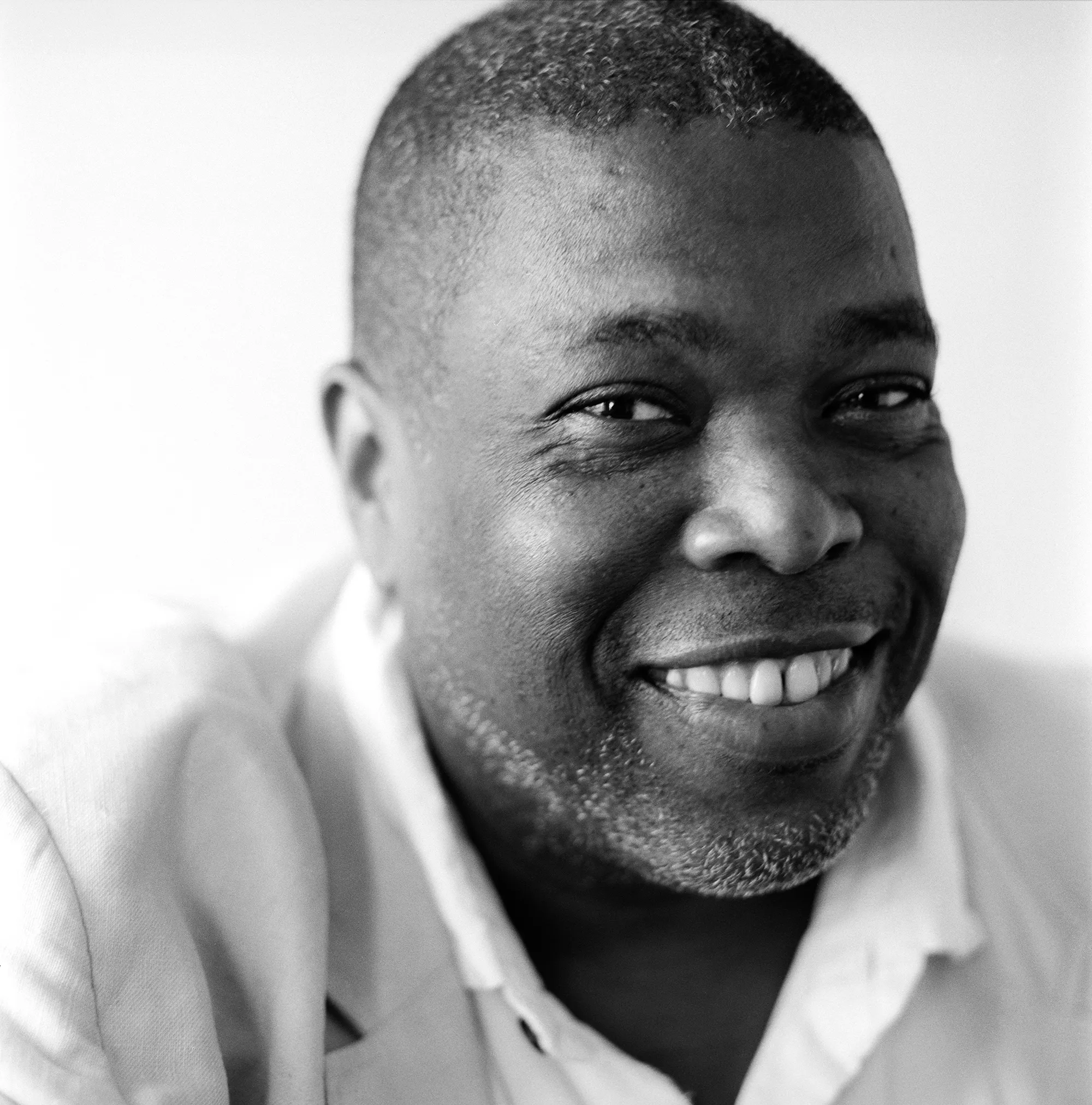 Black and white photo of Hilton Als