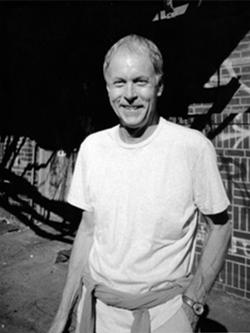 A black and white photo of William Benton