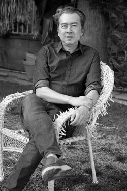 Black and white photo of Brian Kim Stefans