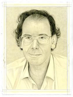 This is a pencil drawn portrait of scholar Donatien Grau with an off-white background, drawn by the Rail’s publisher Phong Bui.