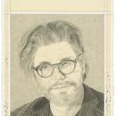 This is a portrait of Bob Holman. It is a pencil drawing on off white paper by the Rail's publisher, Phong Bui.