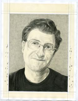 A portrait of art Alfredo Jaar by Phong H. Bui. 