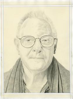 A drawing of Bill Jensen by Phong Bui.