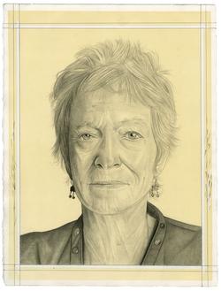 Portrait drawing of Joan Jonas by Phong Bui Portrait drawing of Joan Jonas by Phong Bui