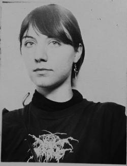 Black and white photo of Rachelle Rahmé