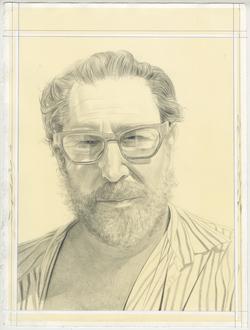 Drawing of Julian Schnabel by Phong Bui.